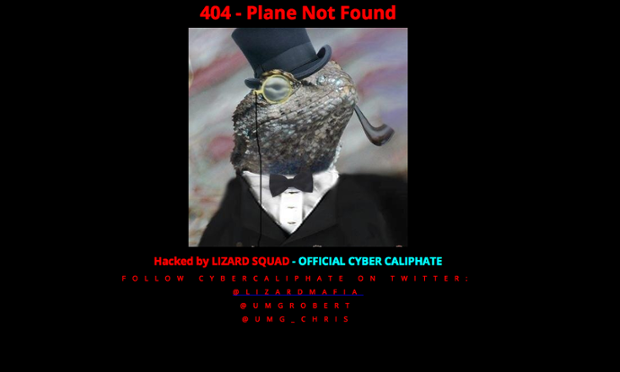 The Malaysian Airlines Home Page after being hacked by the so-called  "Cyber Caliphate" presumably the Herzilya brigade. 