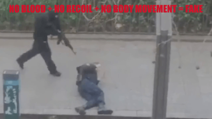 The curiously bloodless police murder. 