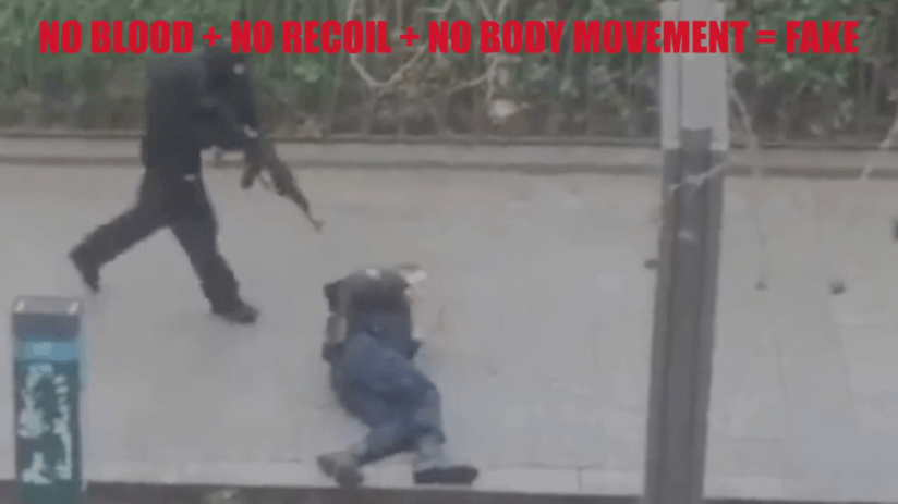 The curiously bloodless police murder. 
