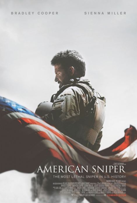 Slick Hollywood poster for the hit flick "American Sniper"