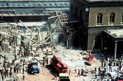 Bologna bombing aftermath.