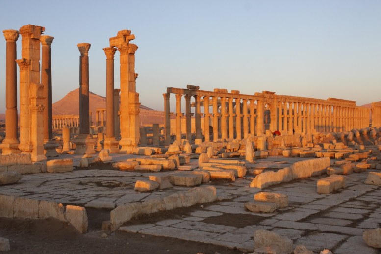 Part of the ancient ruins of Palmyra, Eastern Syria.