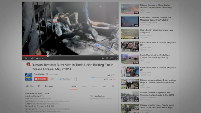 The Maidan propagandists tried to show pride in the massacre! This Youtube still is from the Storm Clouds Gathering video.