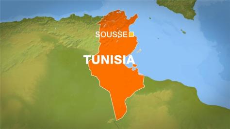Sousse on a map of Tunisia from al Jazeera