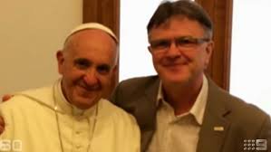 Peter Saunders with Pope Francis. 