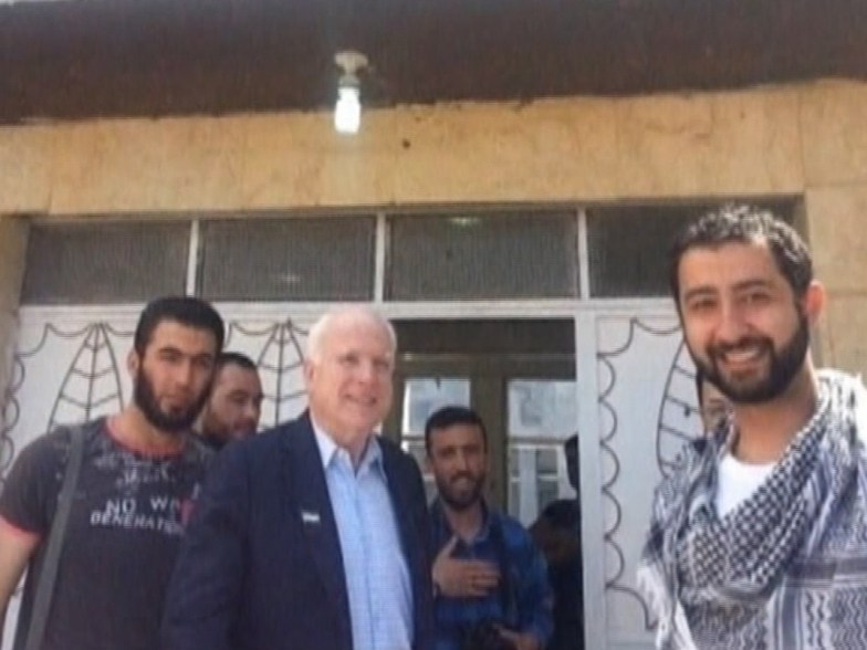US Senator John MCCain meets with takfiri jihadists fighters in Syria.circa 2012. 