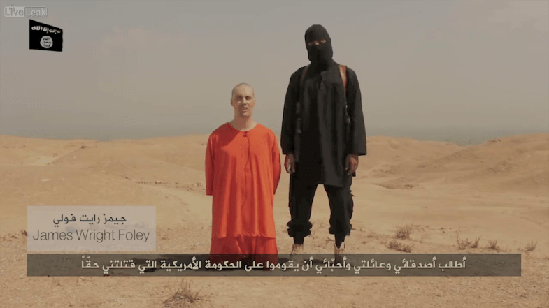 Still from the fake Foley execution..