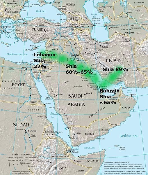 Graphic depicts the Shia land-bridge that had to be broken. 