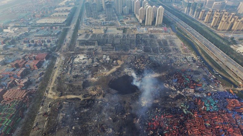 Total devastation and the fires are still burning. Aftermath of Tianjin blasts echoes the aftermath of 911 in Manhattan in many ways.