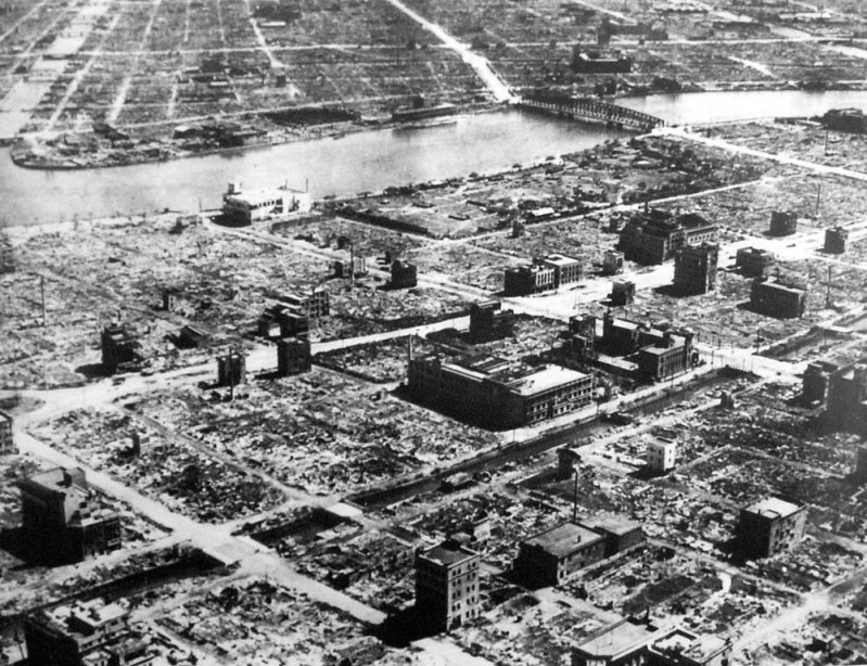 This was Tokyo after Operation Meeting house left 100,000 dead in a single raid on March 9-10, 1945. The firebombs killed more than the Nuclear attacks.