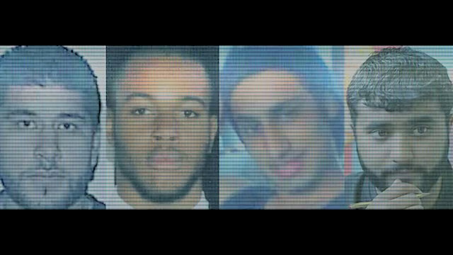 The four accused London perpetrators Hasib Husain , Germaine Lindsay, Shezhad Tanweer and Mohammed Sidique Khan from left to right.