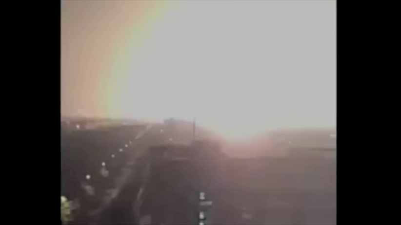 Severe light saturation as the Tianjin explosion occurs.