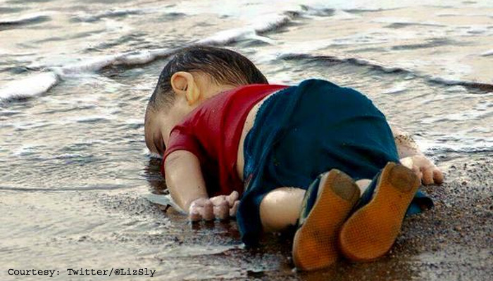 The neatly posed fake dead child on the beach worked a treat!