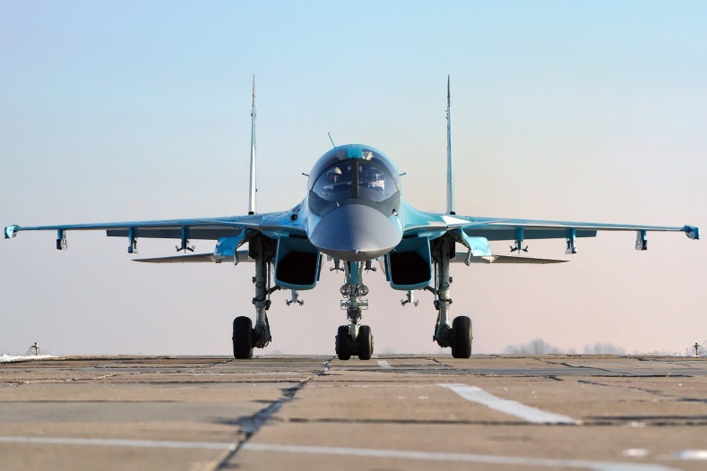 The London Times is reporting that the Russian Federation has sent a small quantity of SU 34 aircraft like this to Syria,