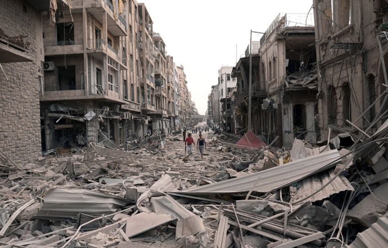 Destruction in Aleppo late 2012.