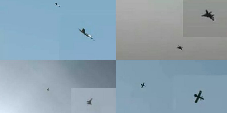 These stills of supposed Russian jets over Syria were posted on Twitter by al Nusra front. No videos, no ground references, no evidence the footage was either shot in Syria or that it showed Russian jets.. 