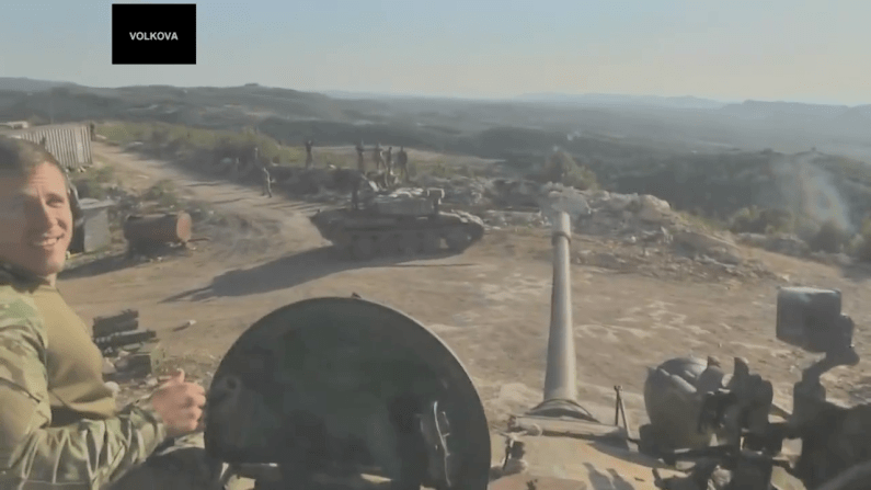 Russian soldier pictured in what is claimed to be Latakia, Syria. 