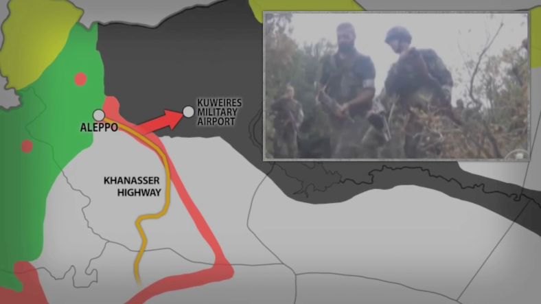 Still from South front video of area of north western Syrian Military Offensive.