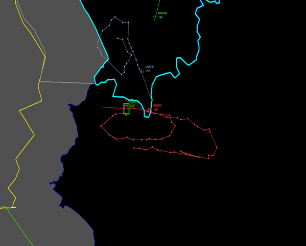 Radar data that is claimed to show the flight path of the doomed SU24 in Nrthwest Syria. 