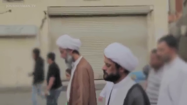 Sheikh Nimr participates in a small protest march in Eastern Saudi Arabia in 2011. 
