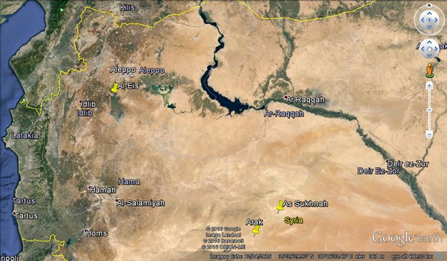 Tela al Eis marked on Google earth. 