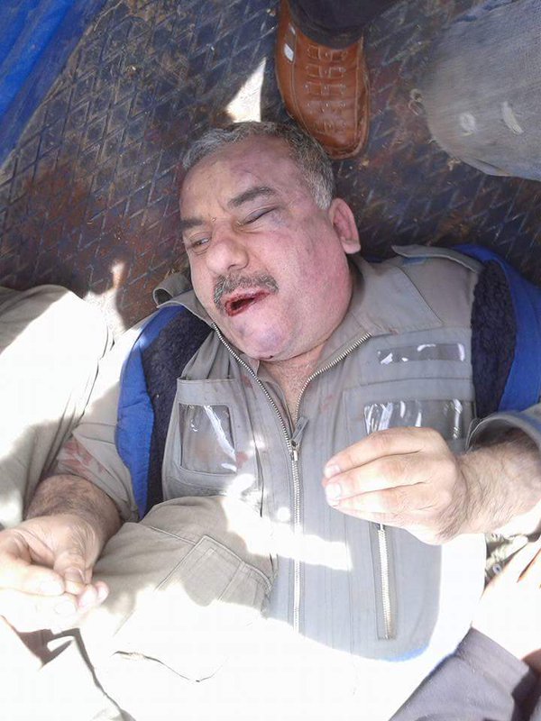 The name of the captured pilot has not been released yet, here the man, said to be a 52 year old Colonel is shown after capture.