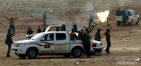 A typical ZPU anti-aircraft heavy machine gun with the four KPV heavy machine guns mounted on the back of a vehicle. 