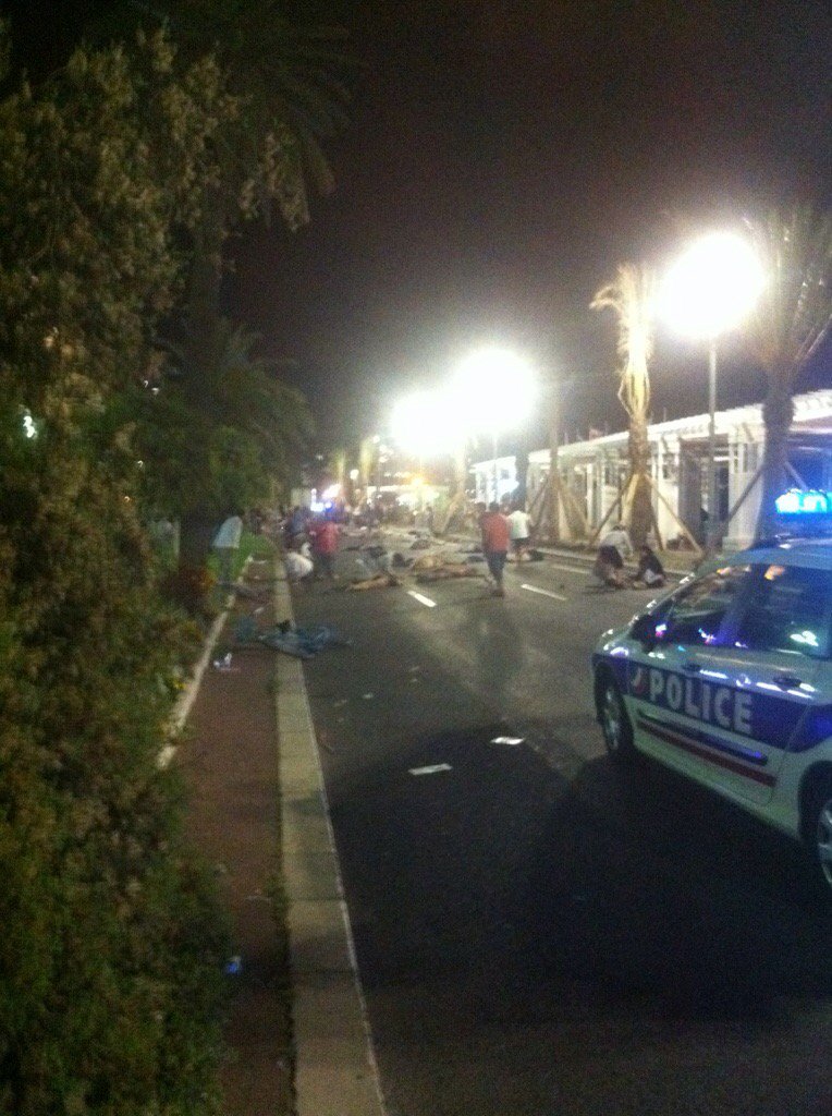 Aftermath of the Nice attack. 