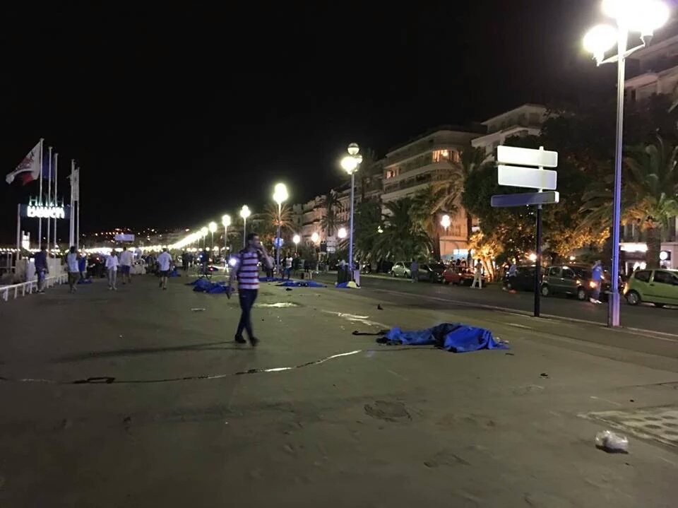Aftermath of the Nice attack. 