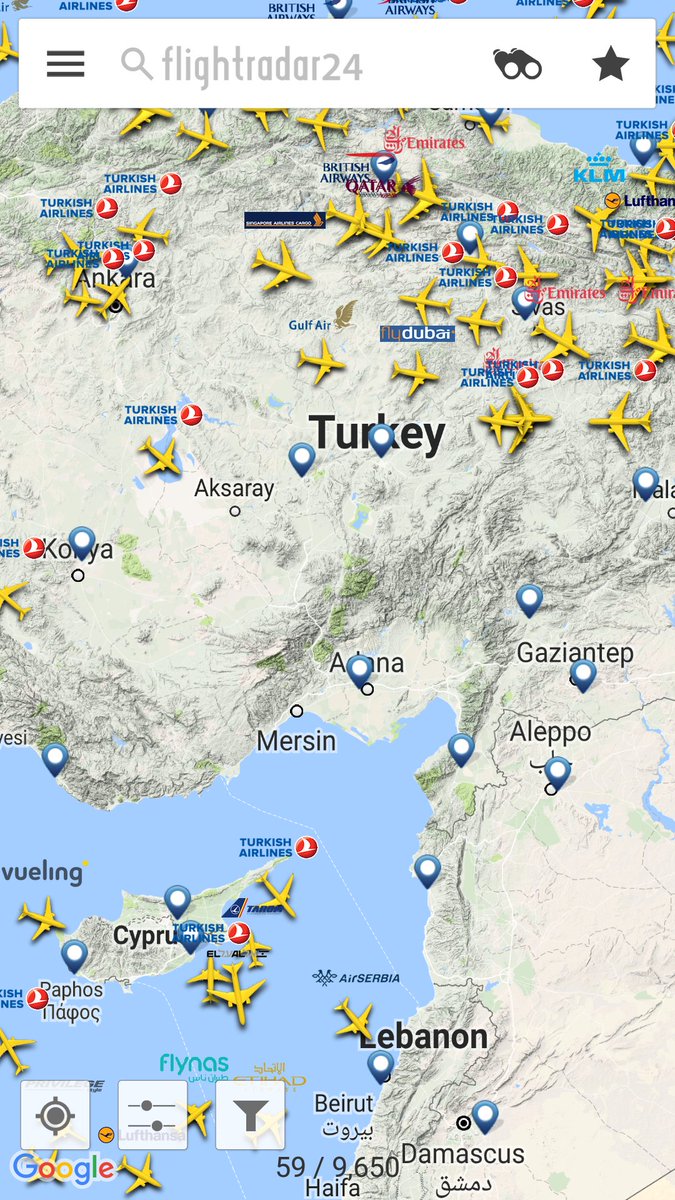 Flight Radar image appears to confirm that the airspace surrounding Incirlik has been closed, as it was in the wake if the failed coup two weeks ago. 