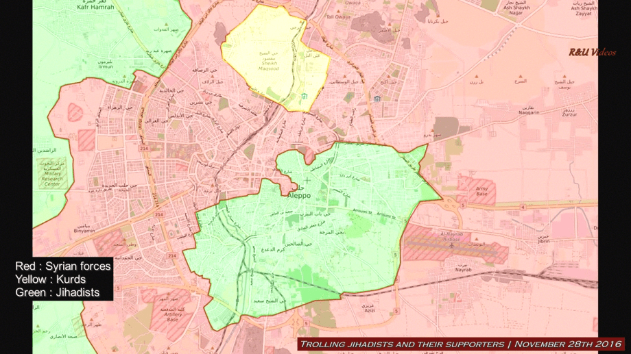 48 or so hours later the pocket has shrunk down to around 25 square kilometres following the insurgent tactical withdrawal/collapse in the northern sector. 