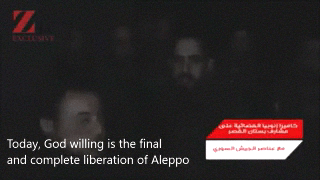 Message from a Syrian Army soldier following th liberation of Aleppo.