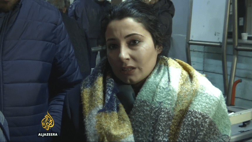 Female survivor telss her story via al Jazeera.